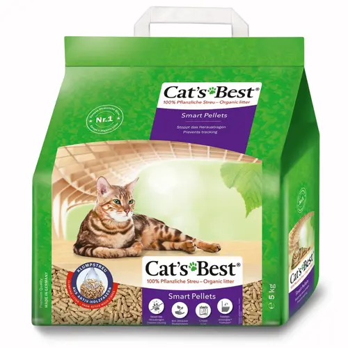Jardin solution:Litière végétale agglomérante pour chat Cat’s Best Smart Pellets 10 L - 5 kg