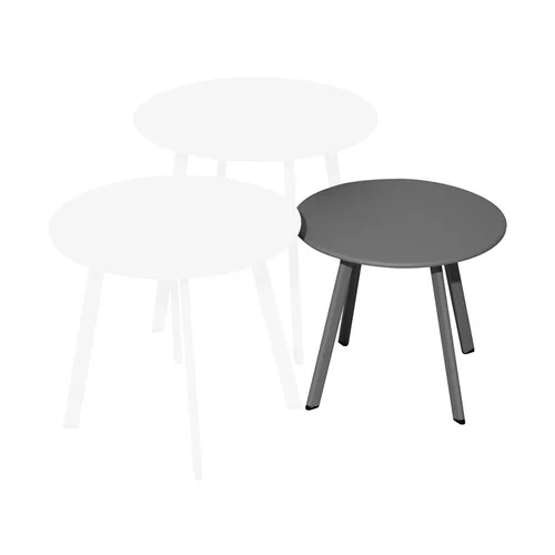 Pour mieux profiter du jardin：Table basse coloris noir en acier Massaî - 35 cm