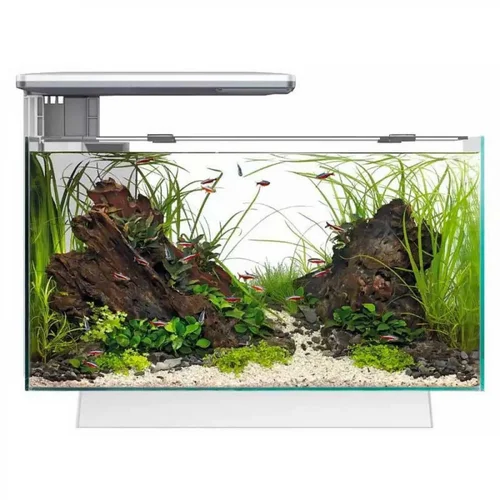 Idéal pour vos extérieurs:Aquarium tout équipé blanc SUPERFISH Quadro 40 PRO - 28L