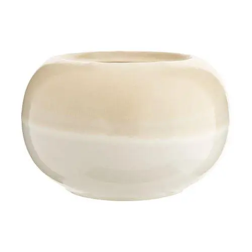Solution simple:Cache-pot Bowl orchidée coloris beige en céramique - Ø 19 cm x 13 cm