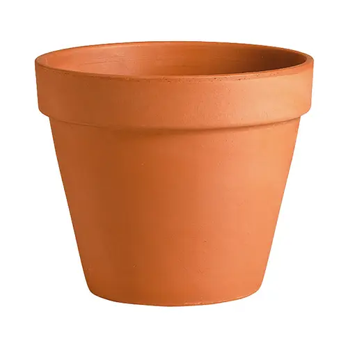 Qualité au jardin：Vase brut rouge en terre cuite D.25 x H22,5