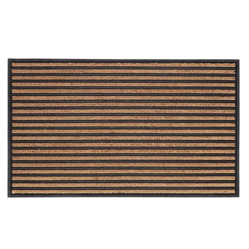 Équipement pour le jardin：Paillasson en fibre de coco motifs traits taille L - 72,2 x 45,5 cm