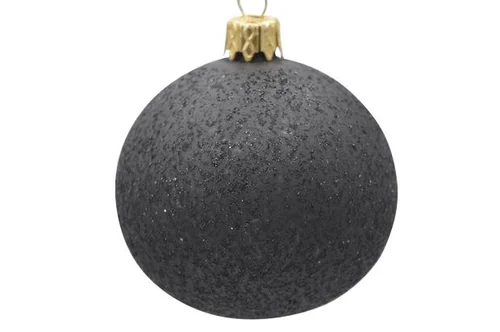 Une idée pour votre jardin：Suspension boule décorative coloris noir en verre - Ø 7 cm