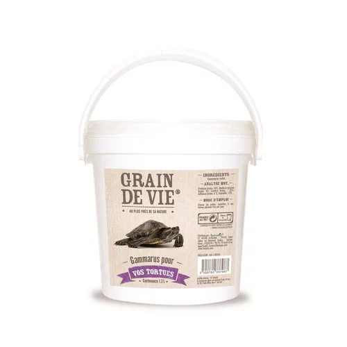 Bien pratique au jardin：Gammarus pour tortues Grain de Vie - 1,2 L