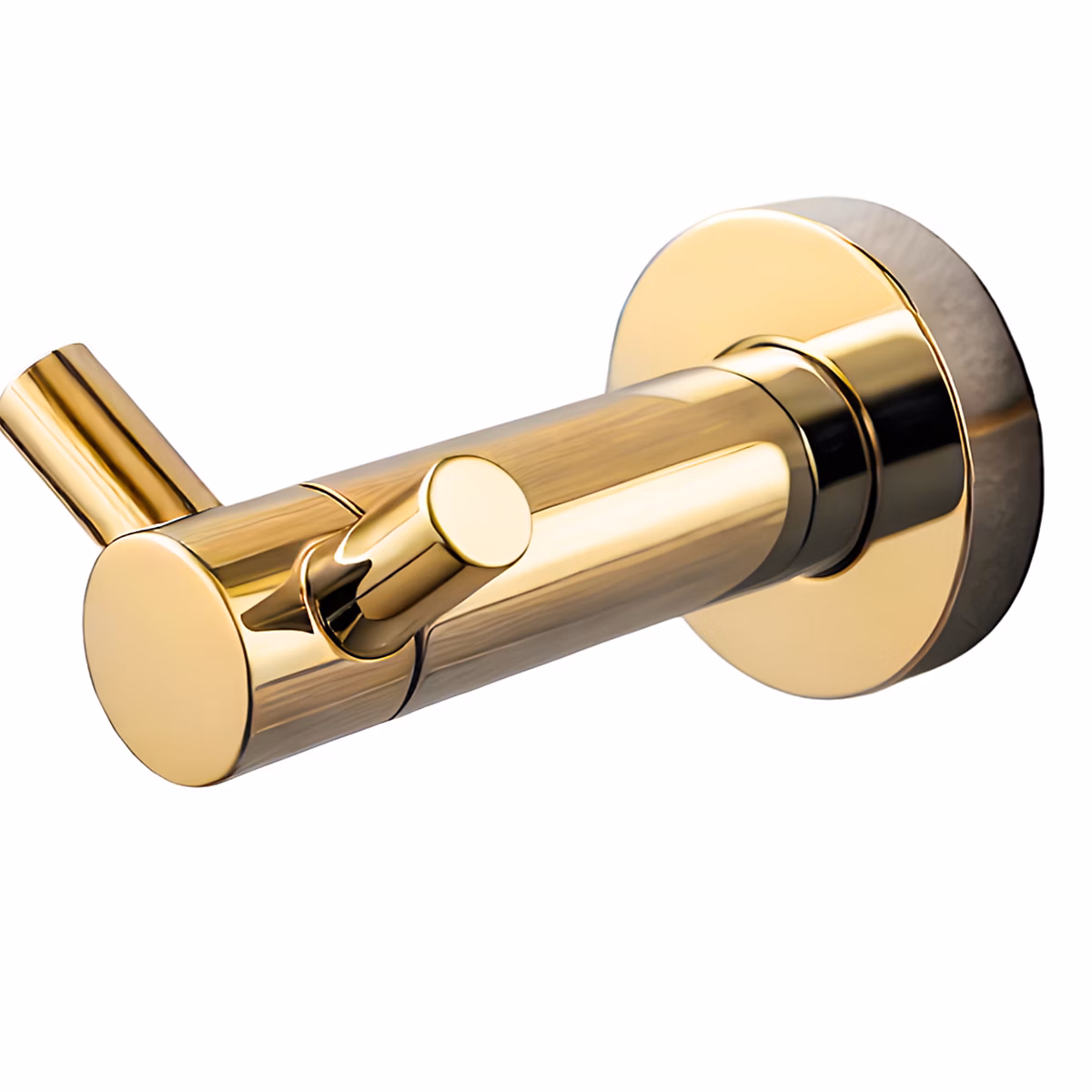 BALNEO – crochet porte-serviettes en acier inox doré brillant, crochet de salle de bain QUBE inoxydable