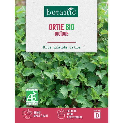 Sélection au jardin:Graines d'ortie dioïque bio botanic® - graines dioïque semer