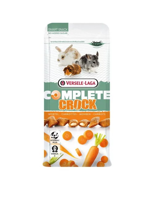 Les essentiels du jardin:Friandise pour petits lapins et rongeurs Versele Laga Crock Complete Carottes - 50 g
