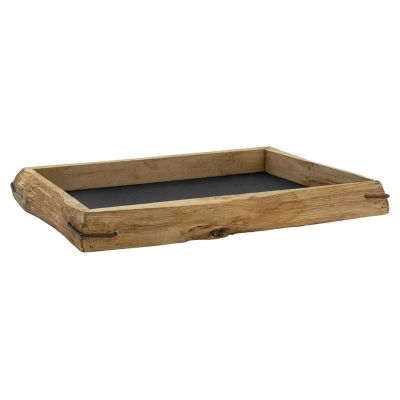 Plateau avec bords en chêne, fond médium. (Grand)
