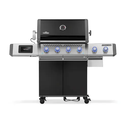 Pour vos espaces:Barbecue gaz noir Napoléon Prestige Pro 500 4 brûleurs - 166 x 66 x 129,5 cm