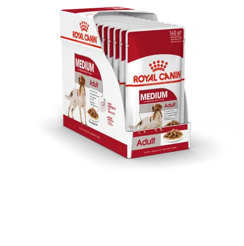 Essentiel jardin：Pâtées pour chien adulte de taille moyenne Royal Canin Medium Adult - 10 x 140 g