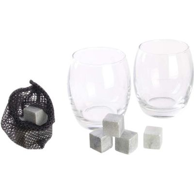 Coffret 2 verres et pierres à whisky