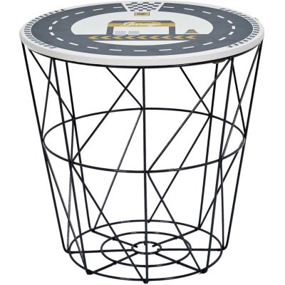 Corbeille de rangement filaire couvercle à motifs (Noir - Circuit)