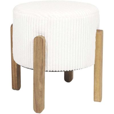 Tabouret en velours côtelé Scott (Beige)