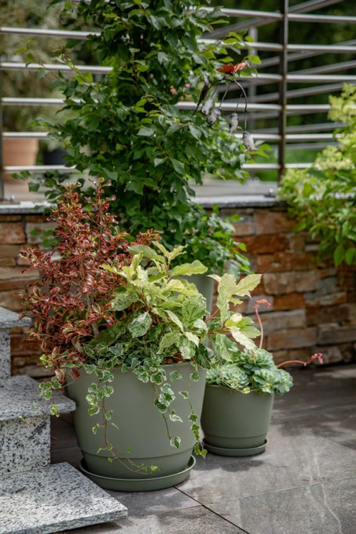 Idée pour le jardin:Soucoupe vert kaki pour pot Poetic Joy 40 - Ø 30 x H 3,8 cm