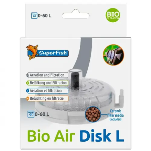 Jardin & nature：Filtre exhausteur aquarium SUPERFISH Bio Air Disk L