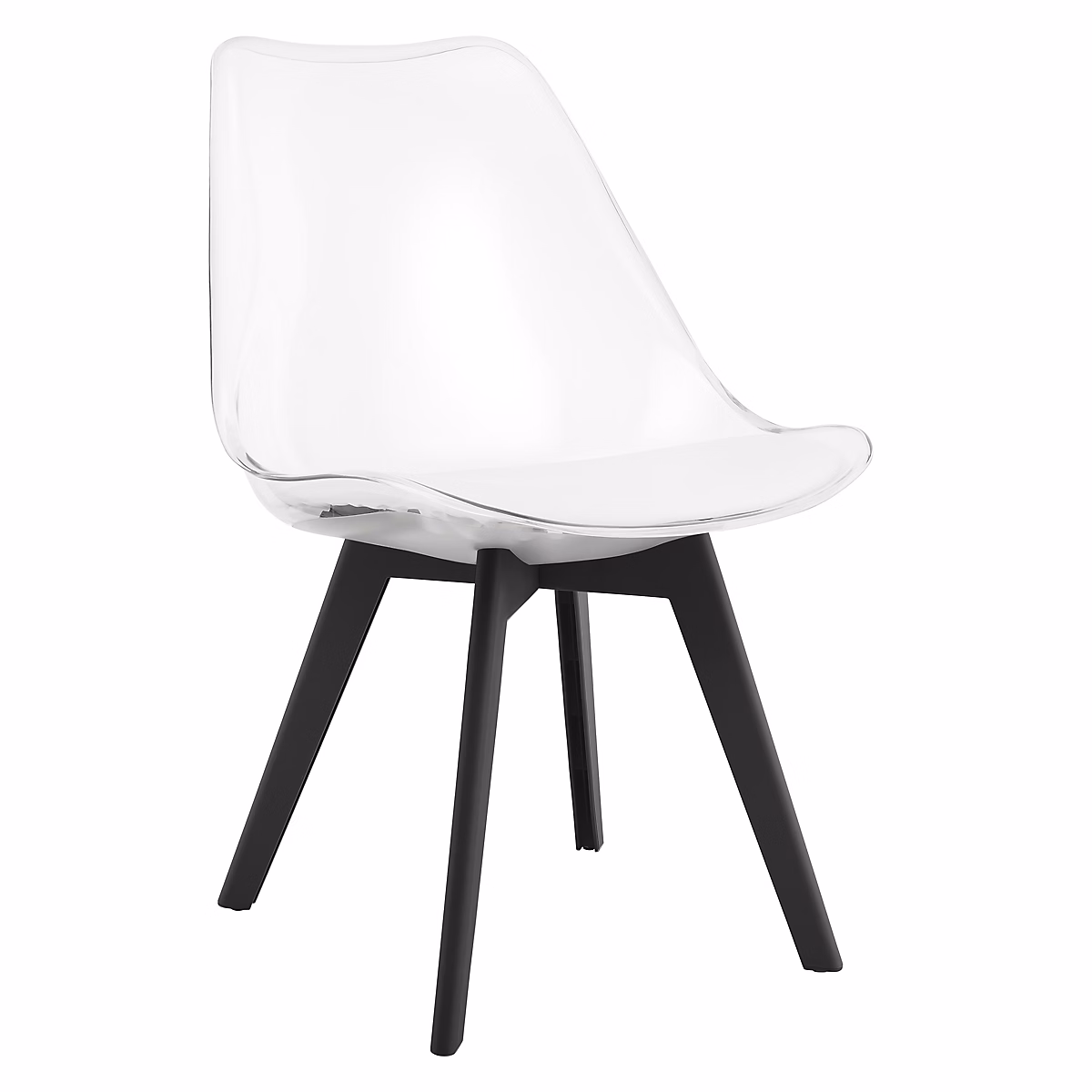 Chaise VALORA RIXK – Transparente avec pieds noirs