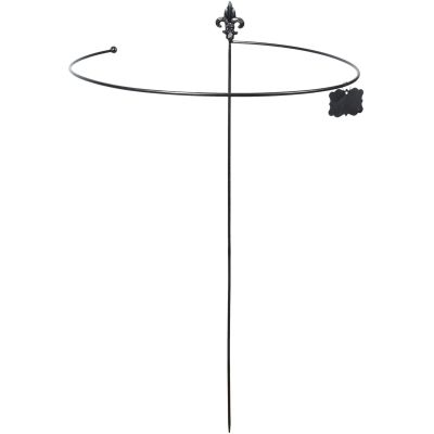 Tuteur à plantes rond en acier fleurs de lys (52 cm)