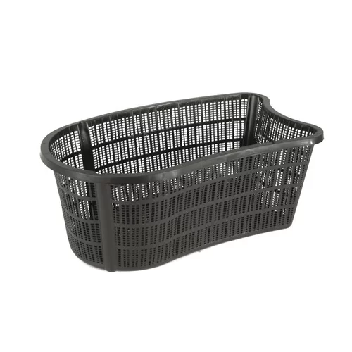 Solution extérieur:Panier à plantes de bassin noir ovale 40x24x15 cm