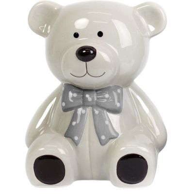 Tirelire enfant en dolomite Nounours 15 cm (Beige)