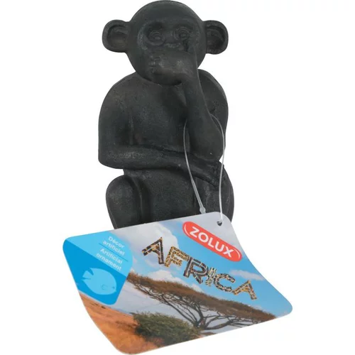 Essentiel maison:Décoration pour aquarium en résine coloris noir Zolux singe de la sagesse « ne parle pas » – 10,3 cm