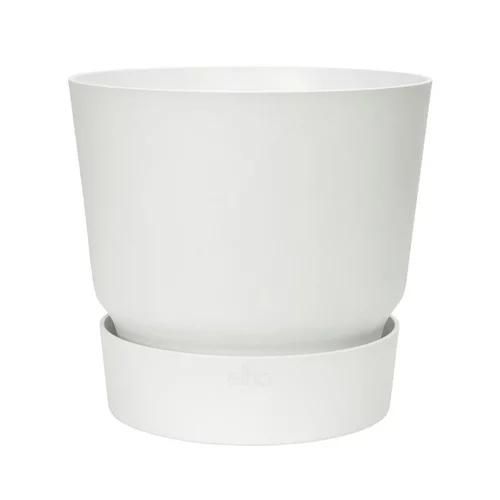 Pour faciliter le quotidien au jardin：Pot Greenville rond de 31 L coloris blanc Ø 40 x H 37 cm