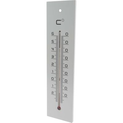 Thermomètre en médium contemporain (Gris - 30 cm)