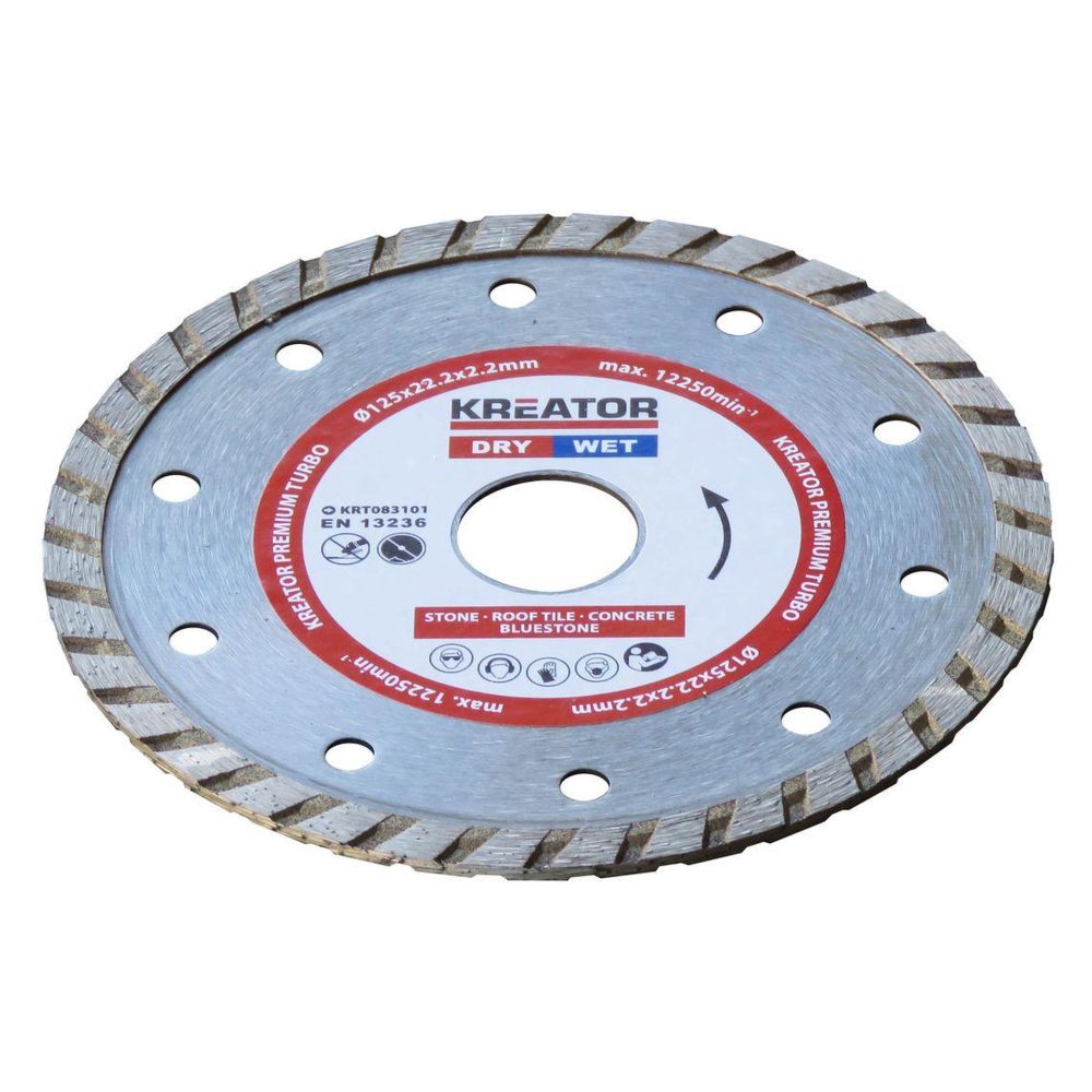 KREATOR Disque diamant universels turbo - Alésage 22,2 mm 1 disque 125 mm 2,2 mm