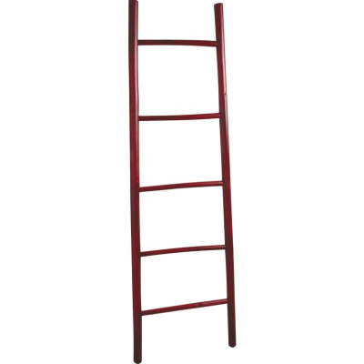 Échelle porte serviette en bambou (Rouge)