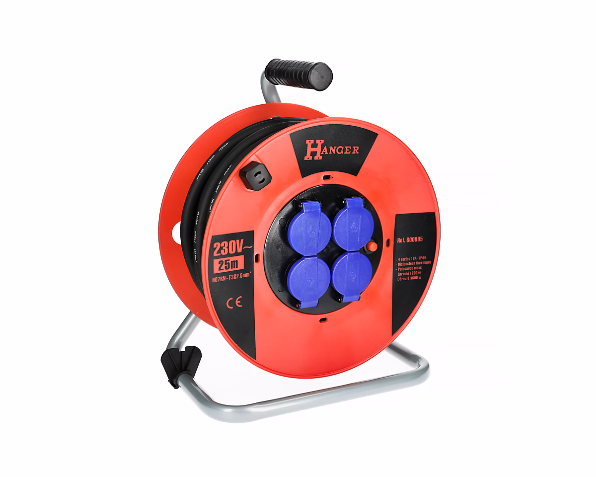 Enrouleur électrique 25m H07RN | F 3G 2 – 5mm2 – HANGER – 600005