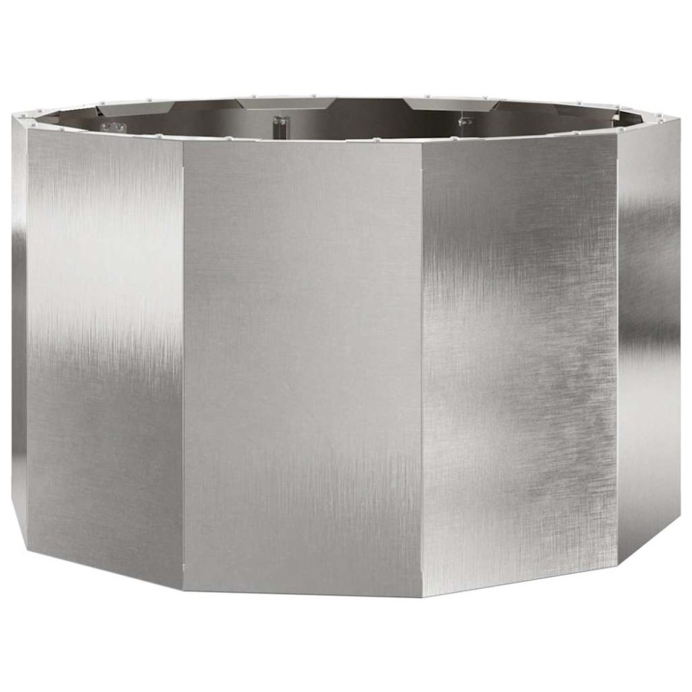 vidaXL Jardinière Argent 60 x 60 x 35 cm Acier inoxydable