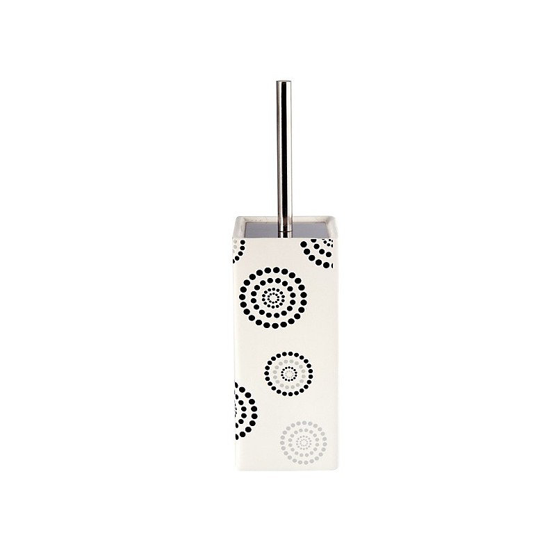 Brosse wc avec support Céramique DOTS à Motifs MSV – Réf. WTITETCUA3508117419