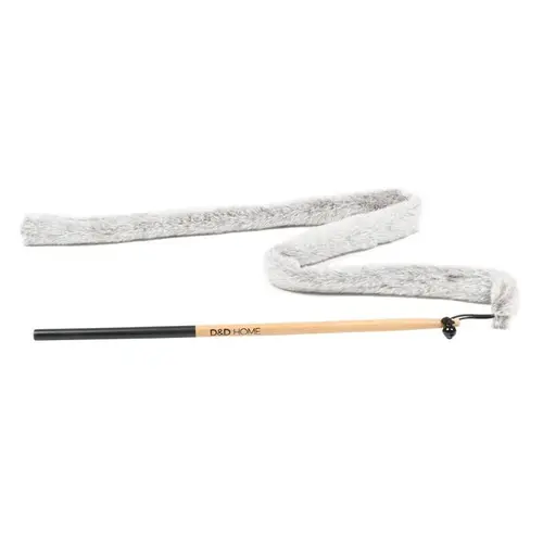 Utile au jardin：Canne à pêche pour chat coloris gris D&D Home Lovi - 35 x 1,5 x 1,5 cm