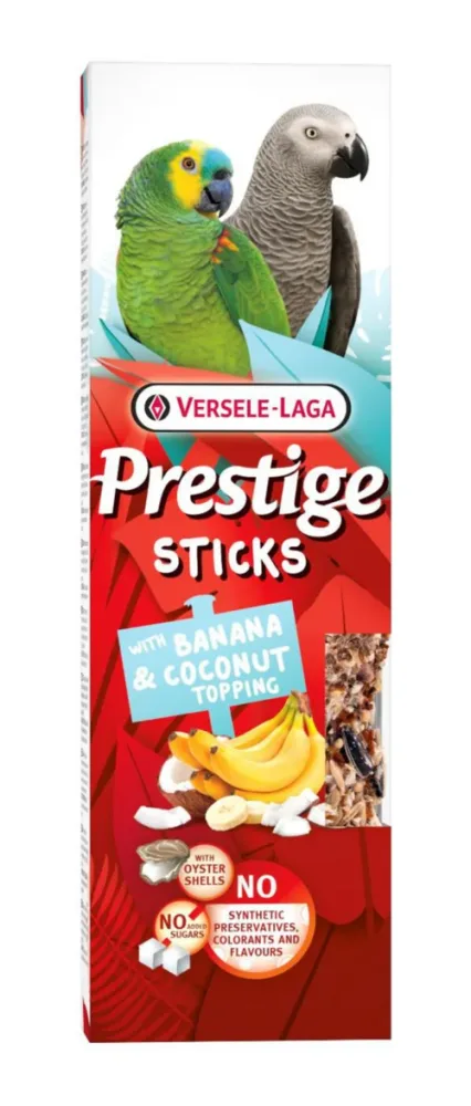 Jardin fonctionnel:Friandises pour perroquets Versele Laga Prestige Sticks Banane & Garniture de Coco - 2 x 70 g
