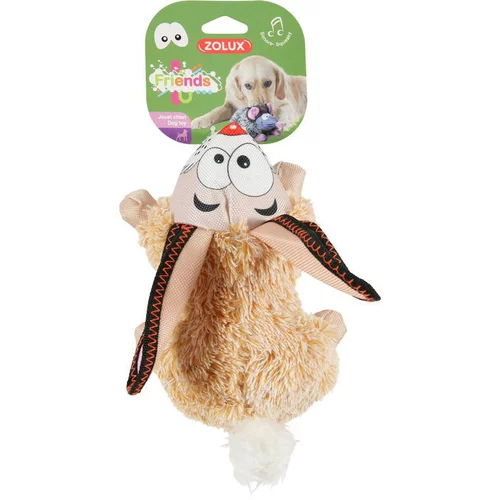 Pour la vie au jardin：Jouet peluche sonore lapin beige 25,5x16x11 cm