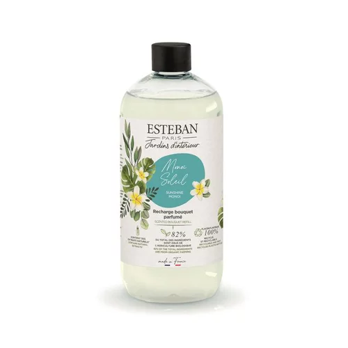 Malin extérieur：Recharge Monoï soleil pour bouquets parfumés Esteban - 500 ml