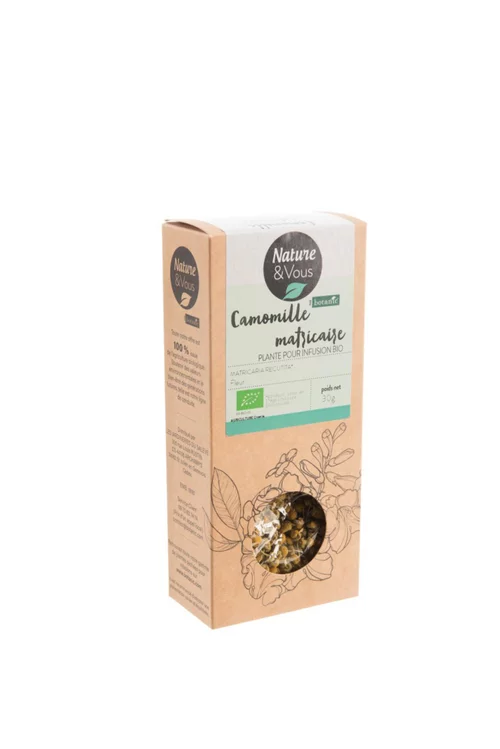 Conçu pour le jardin：Infusion bio camomille matricaire fleur Nature & Vous – 30 g