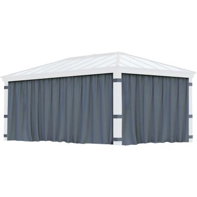 Rideaux pour tonnelle de jardin Dallas (Pour tonnelle 5 x 2 m)