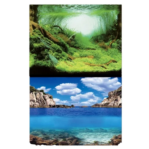 Une idée pratique pour le jardin：Poster aquascaping double face plantes/ocean, AQUA NOVA, modèle XL - 150x60 cm