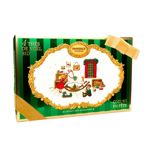 Jardin à vivre:Coffret assortiment de thés cœur en fête bio Provence d'Antan - 24 sachets
