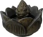 Choix jardin：Décoration pour jardin aquatique coloris noir en pierre reconstituée fontaine lotus SEDA - 60 cm