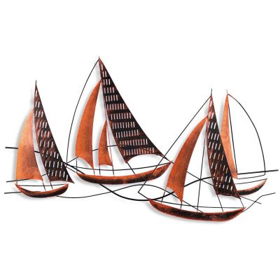 Décoration murale en métal - Mer (Bateaux (effet rouille))