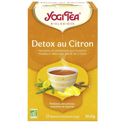 Pour vos aménagements extérieurs:Yogi Tea Detox au citron – La boîte de 17 sachets