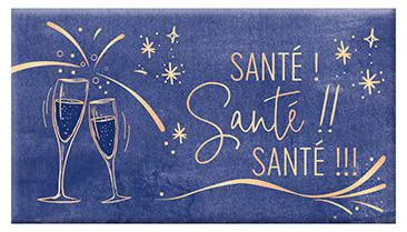 Loisirs au jardin:Chocolat noir bio fin d'année « Santé ! » Art Grafik - 40 g