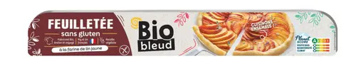 Pour faciliter le quotidien au jardin:Pâte feuilletée bio sans gluten à la farine de lin jaune Biobleud - 250 g