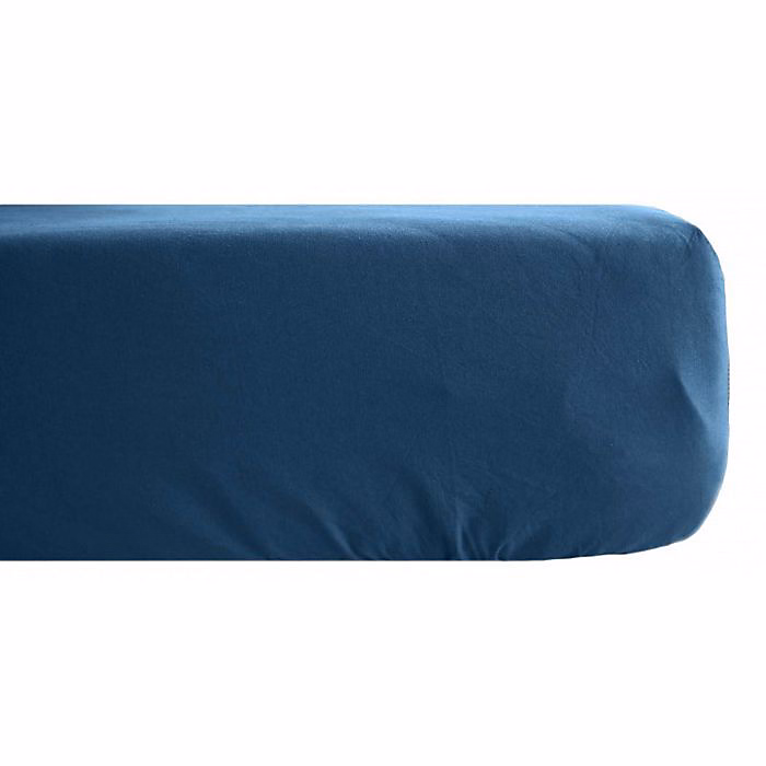 Drap housse Palace pur coton teint lavé 63 fils/cm² Vent du sud – 90x190, Palace Marine