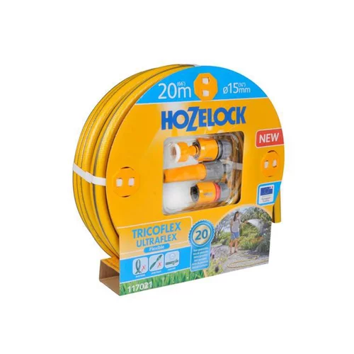 Jardin au quotidien：Batterie Tricoflex Ultraflex coloris jaune Hozelock - 20 m x Ø 15 mm