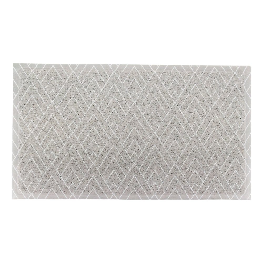 Paillasson à Motifs Gris Géométriques (70 x 40 cm)
