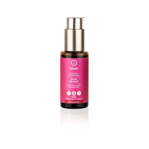 Bien pratique à l’extérieur：Huile capillaire Ayurvédique Rose Repair Khadi - 50 ml