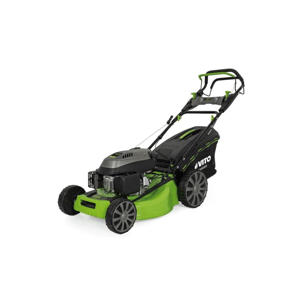VITO Garden Tondeuse à gazon autotractée 6,5 cv pelouses 2000m2 mulching bac 65l vito