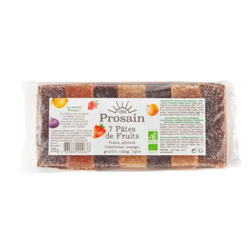Pour vos besoins extérieurs:7 pâtes de fruits assorties - 220 gr